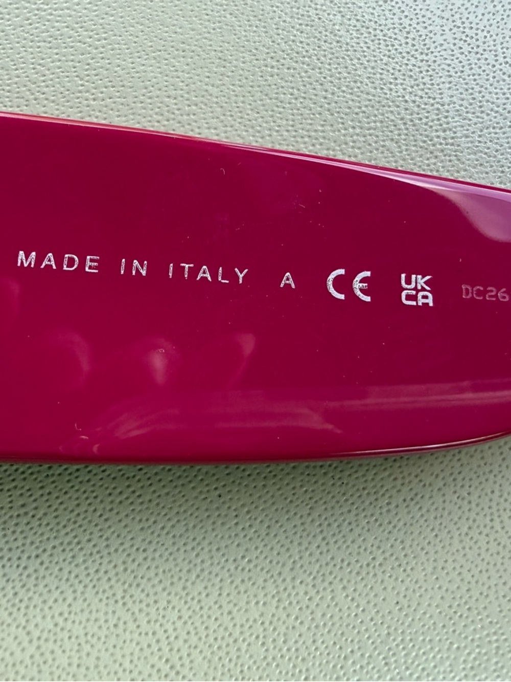 CHANEL Blue Frame Sunglasses with Pink Temples - Picture 4 of 6